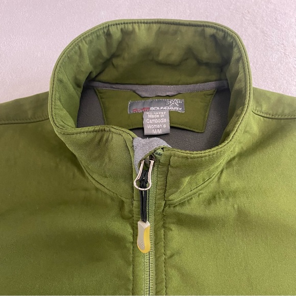 Outer Boundary Medium Green Outerwear Full Zip Fleece Athletic Jacket Womens - Picture 2 of 10